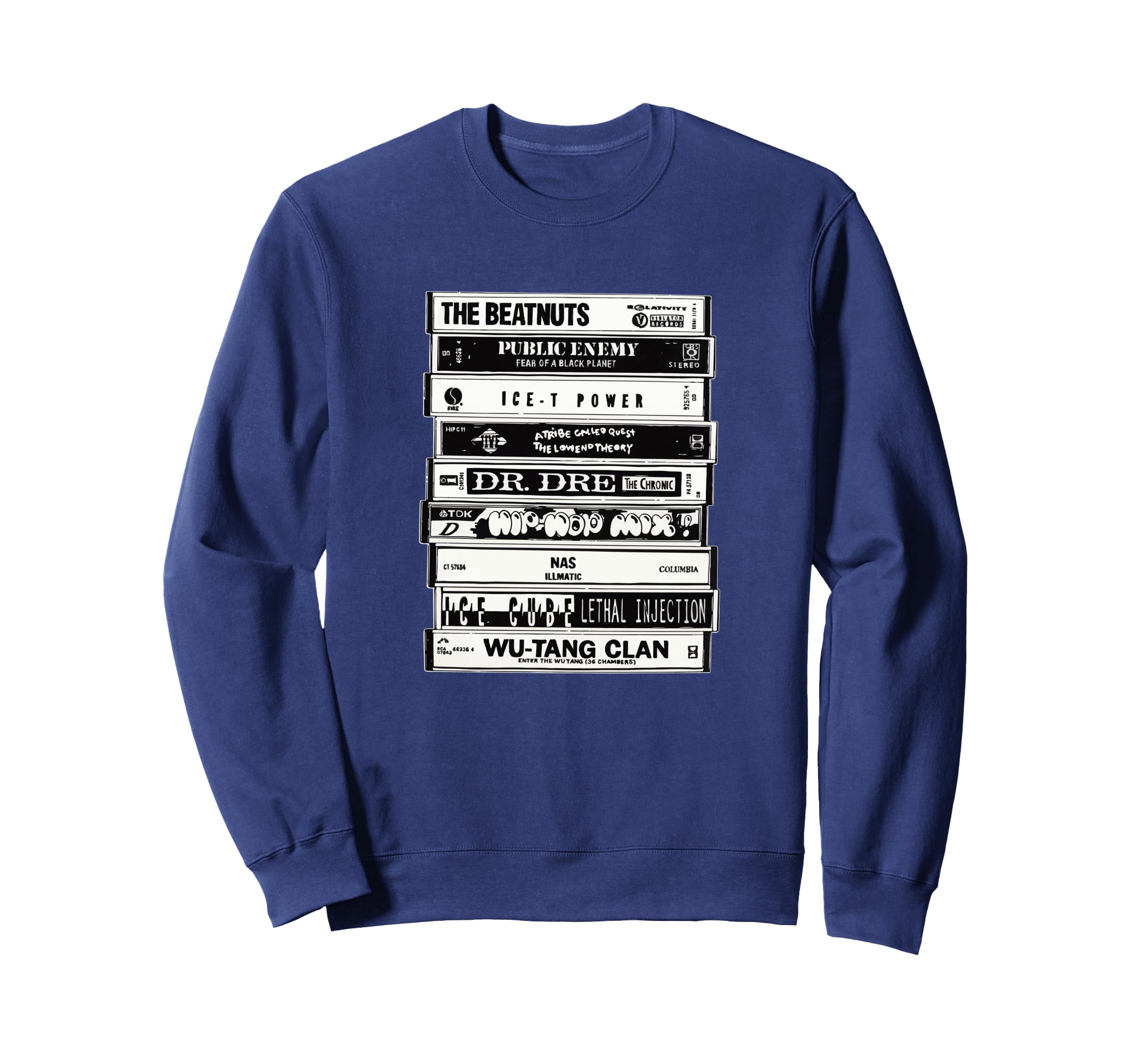 Hip Hop Artists Cassettes Old Sweatshirt - Trendy Graphic for Adults - T-Shirt, Sweatshirt, Hoodie