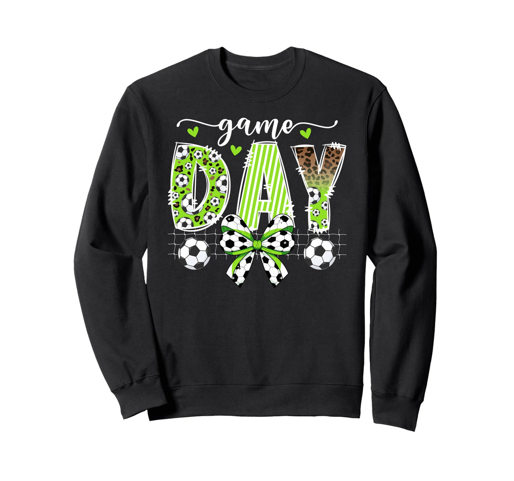 Game Day Soccer Coquette Soccer Game Sweatshirt - Graphic Print Men Women - T-Shirt, Sweatshirt, Hoodie