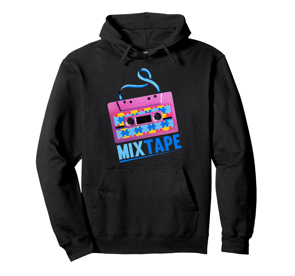 Autism Warrior Cassette Mixtape Autism Hoodie - Streetwear Style Men Women - T-Shirt, Sweatshirt, Hoodie