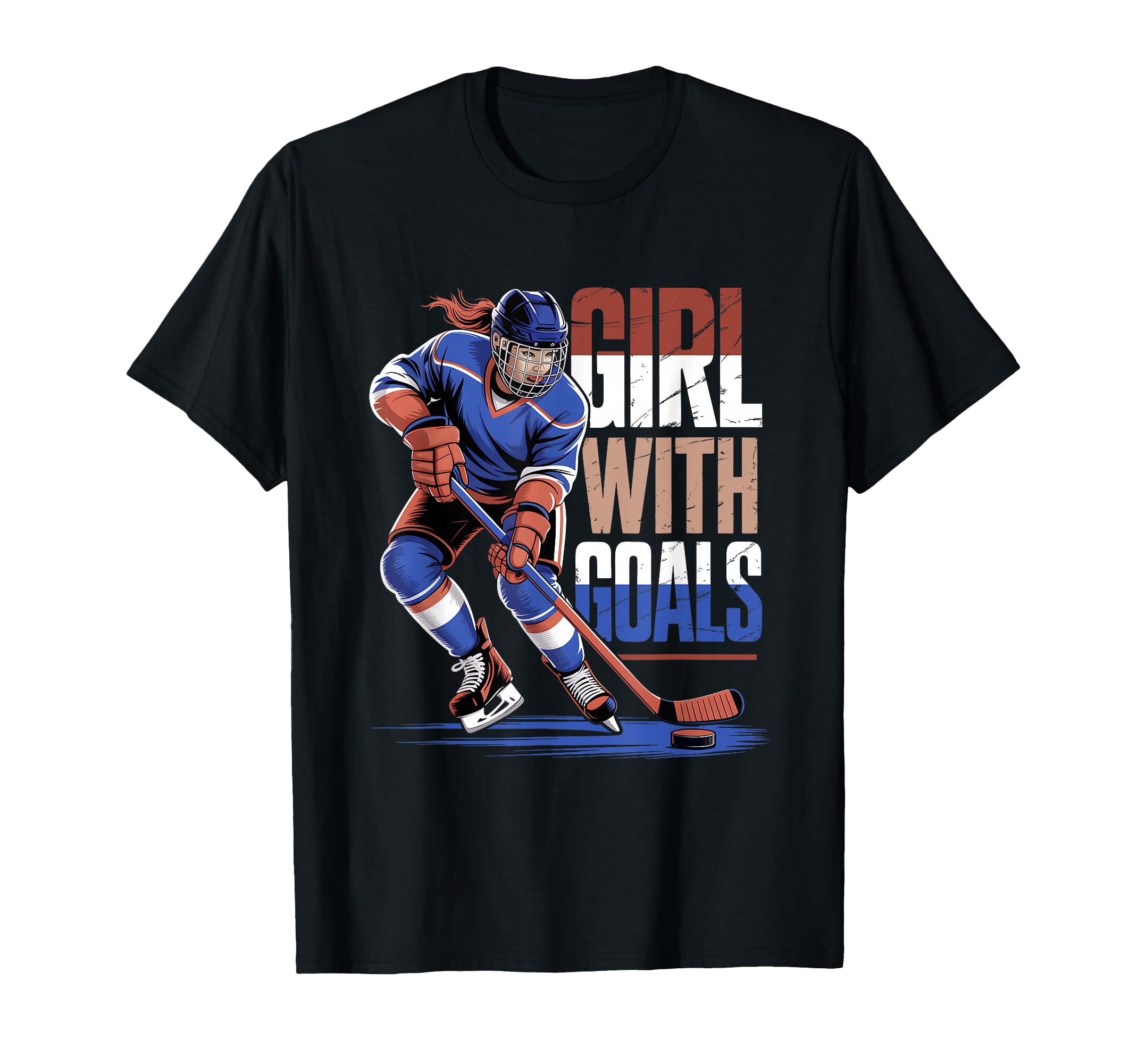 Goals Ice Hockey Player Sport Athlete Goal T-Shirt - Unique Graphic Unisex - T-Shirt, Sweatshirt, Hoodie