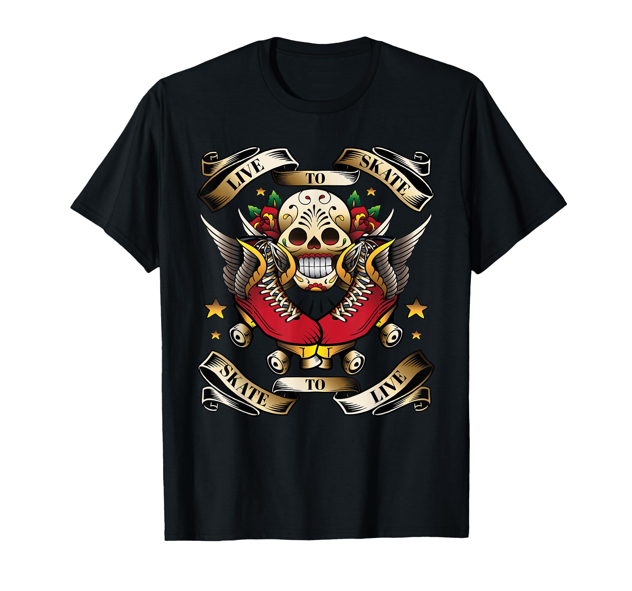 Live To Skate Roller Derby Tattoo T-Shirt - Trendy Graphic for Adults - T-Shirt, Sweatshirt, Hoodie
