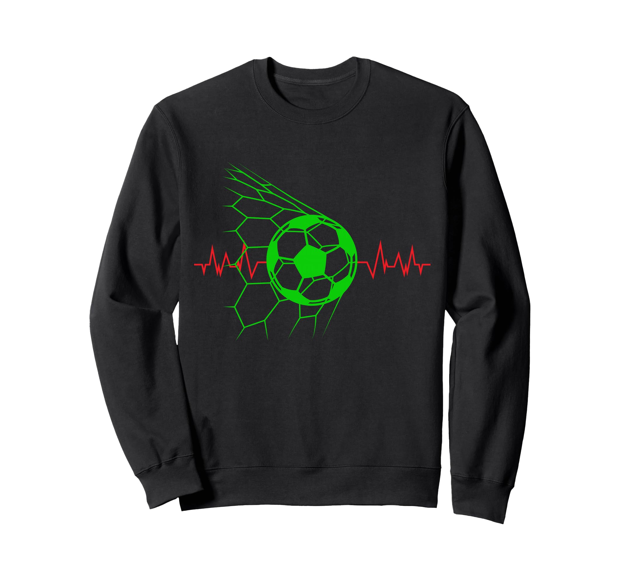 Soccer Ball Heartbeat Players And Sweatshirt - Novelty Apparel Unisex - T-Shirt, Sweatshirt, Hoodie