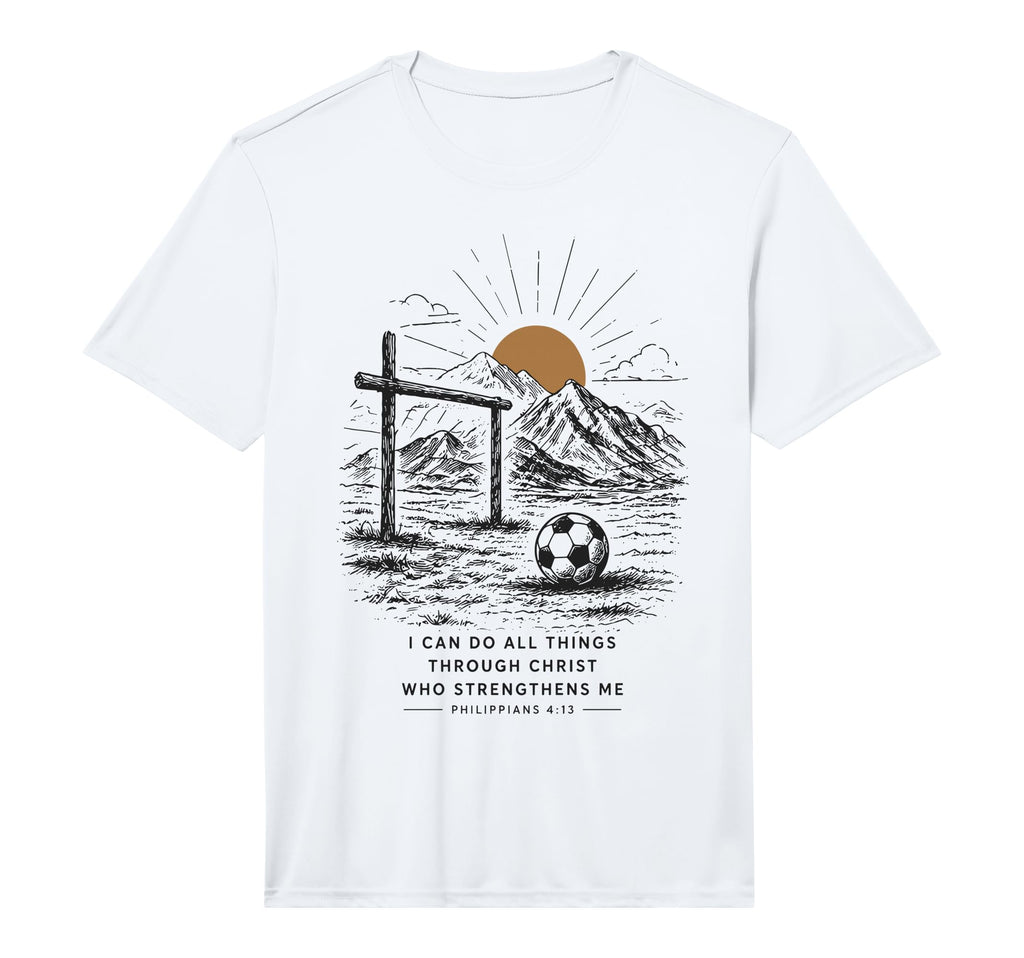 Mens Christian Soccer Bible Verse T-Shirt - Streetwear Style Men Women - T-Shirt, Sweatshirt, Hoodie