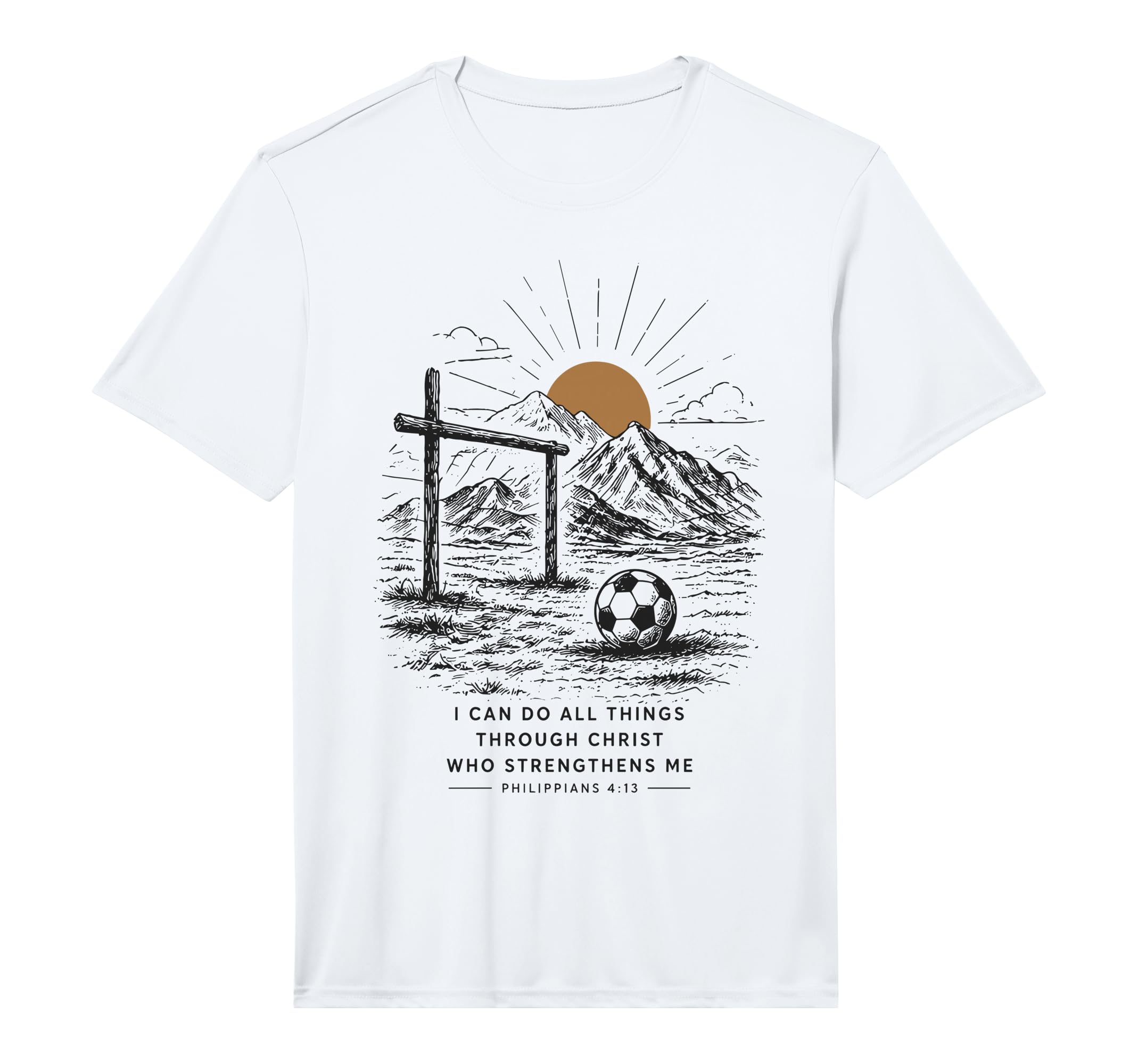 Mens Christian Soccer Bible Verse T-Shirt - Streetwear Style Men Women - T-Shirt, Sweatshirt, Hoodie