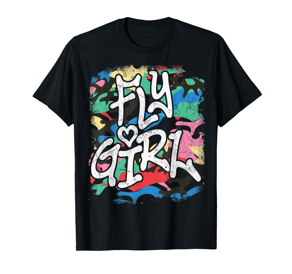 Fly 80S 90S Old School Distressed T-Shirt - Fun Novelty Design for Adults - T-Shirt, Sweatshirt, Hoodie
