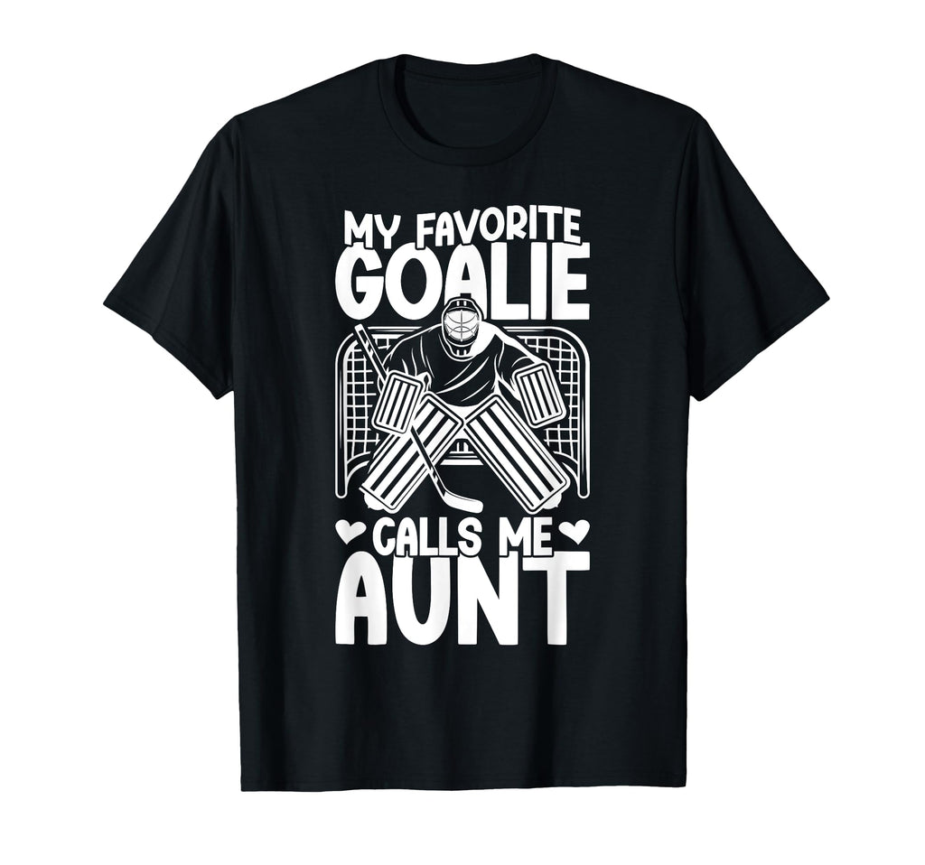 Proud Ice Hockey Goalie Aunt Hockey T-Shirt - Custom Art Print Men Women - T-Shirt, Sweatshirt, Hoodie