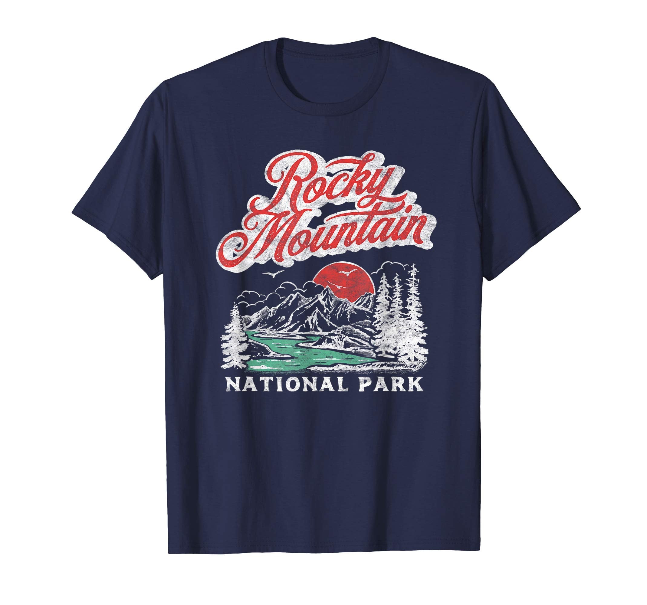 Rocky Mountain National Park 80S T-Shirt - Custom Art Print Men Women - T-Shirt, Sweatshirt, Hoodie