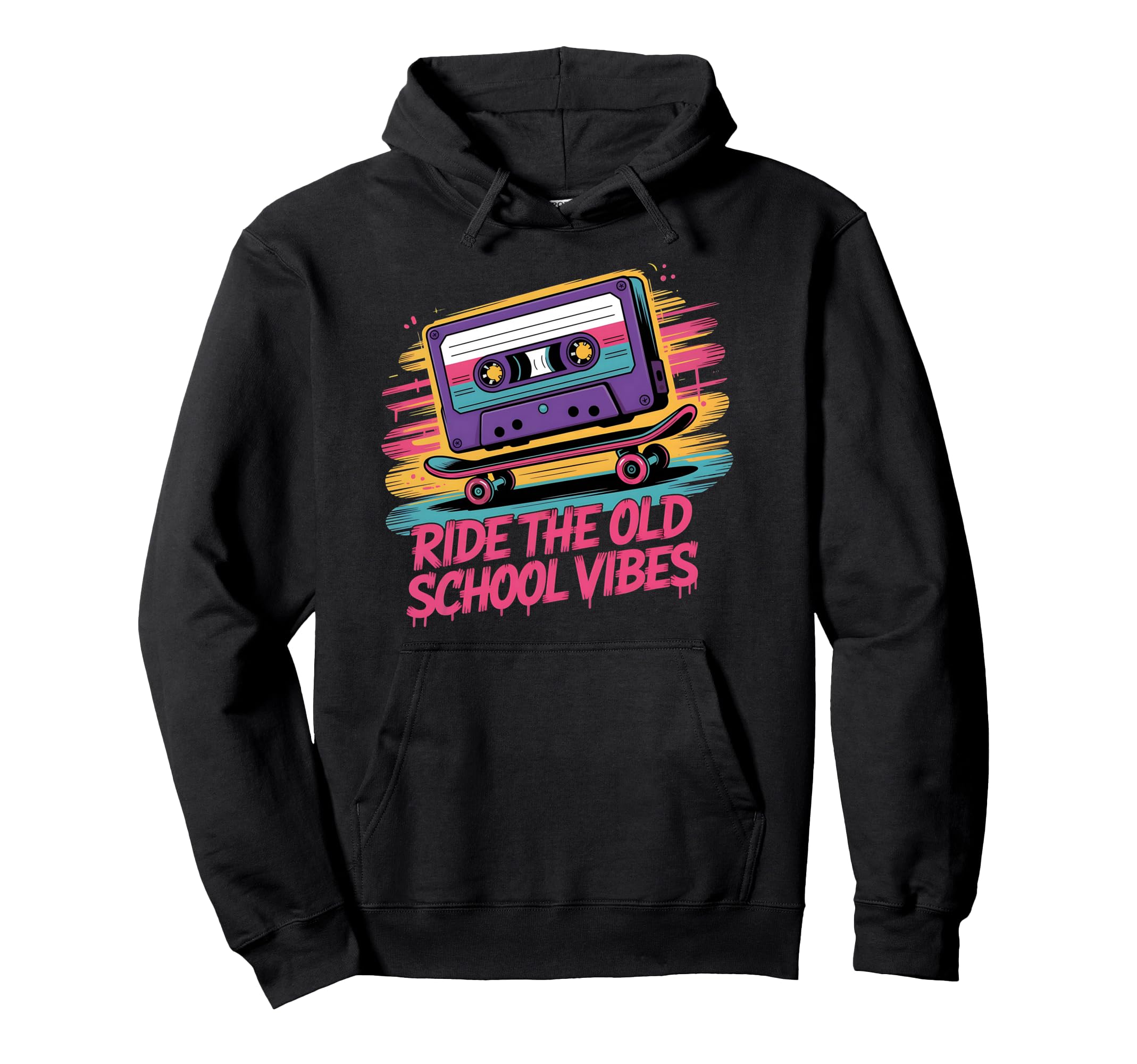 Mix Tape 80S 90S Skateboard Hoodie - Casual Everyday Wear Men Women - T-Shirt, Sweatshirt, Hoodie