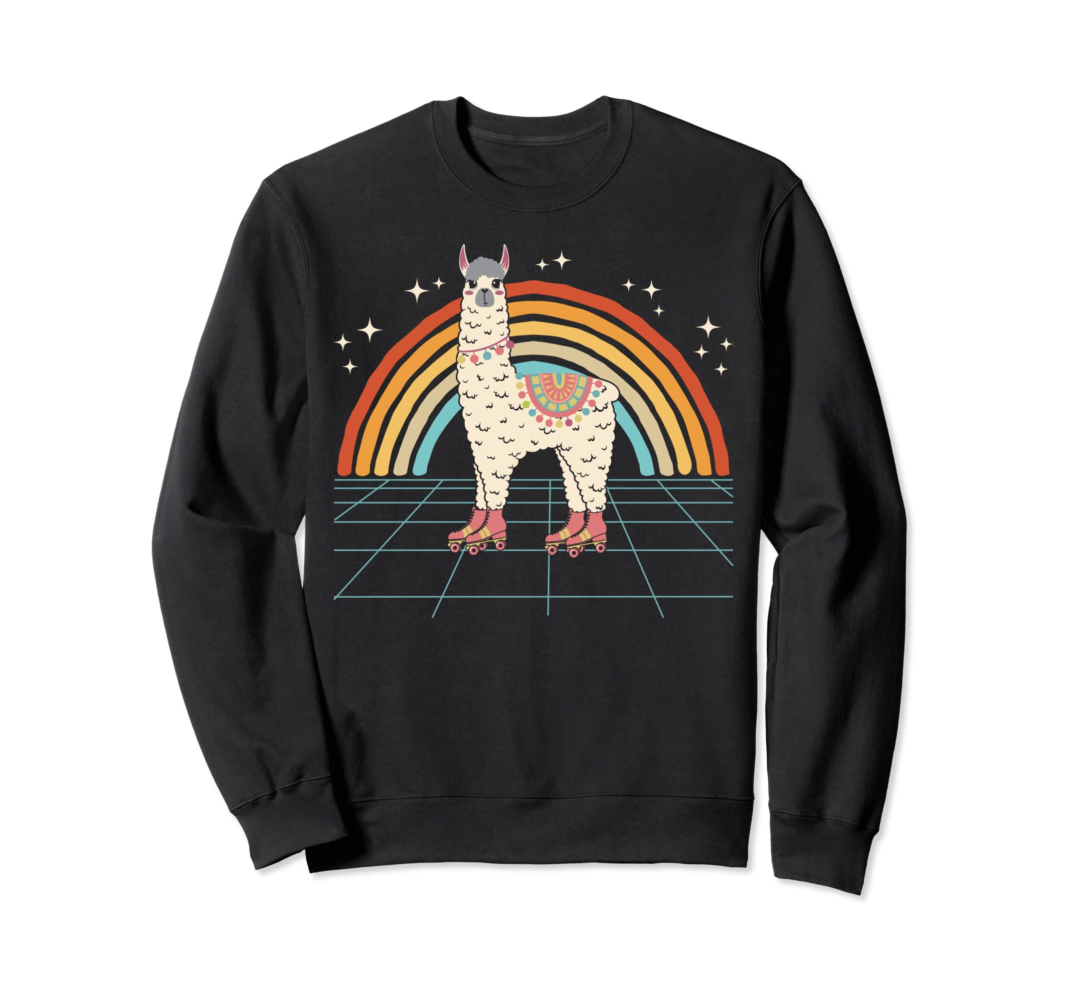 Roller Skating Alpaca Skater Skate Sweatshirt - Trendy Graphic for Adults - T-Shirt, Sweatshirt, Hoodie