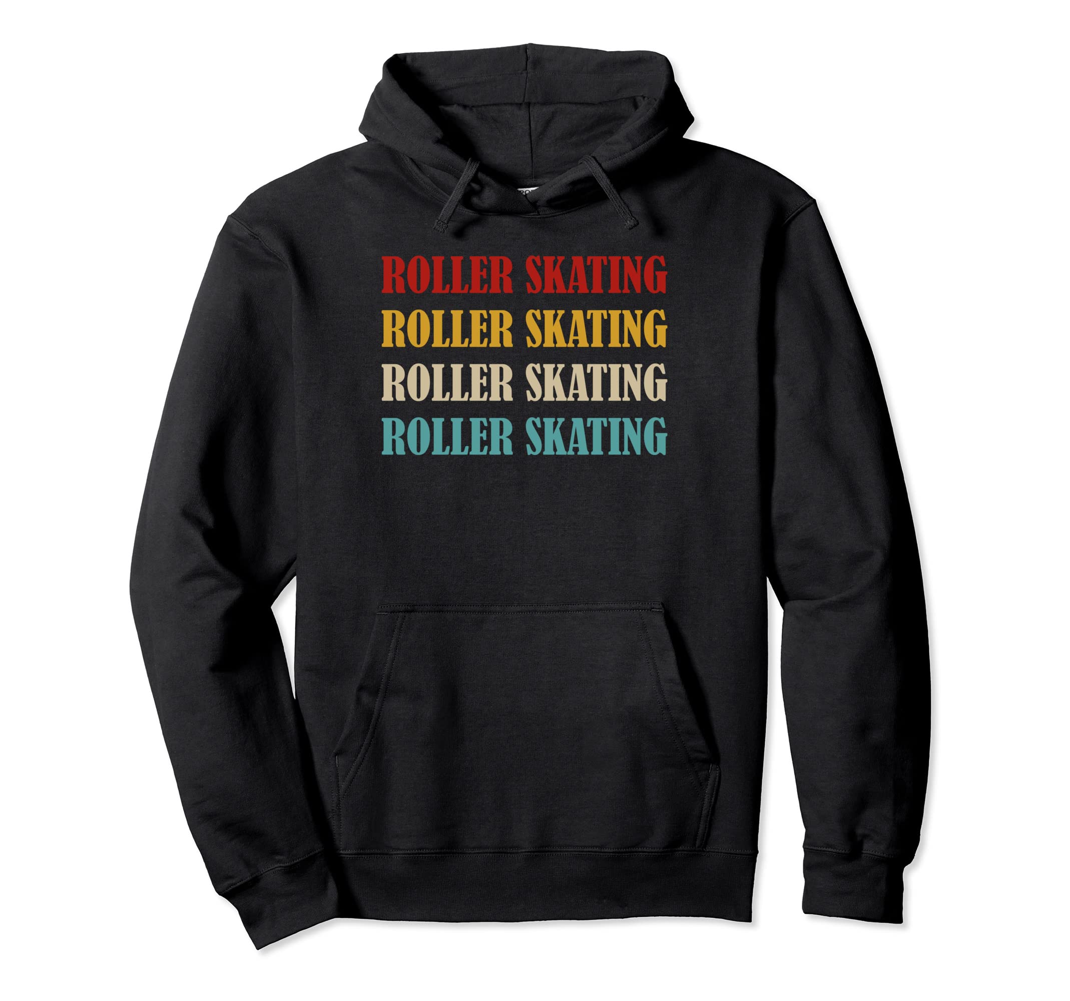 Roller Skate Typography Roller Skating Hoodie - Novelty Apparel Men Women - T-Shirt, Sweatshirt, Hoodie