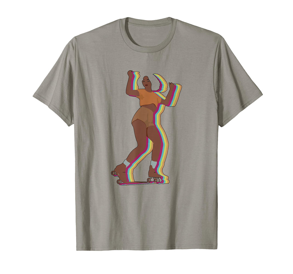 Womens 70S 80S Roller Skating Afro T-Shirt - Novelty Apparel Unisex - T-Shirt, Sweatshirt, Hoodie