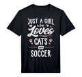 Just Who Loves Cats And Soccer Gift Cat T-Shirt - Streetwear Style Unisex - T-Shirt, Sweatshirt, Hoodie