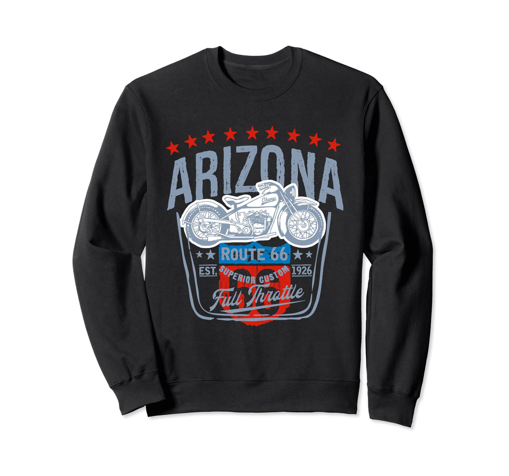 Route 66 Arizona Motorcycle Sweatshirt - Aesthetic Graphic for Adults - T-Shirt, Sweatshirt, Hoodie