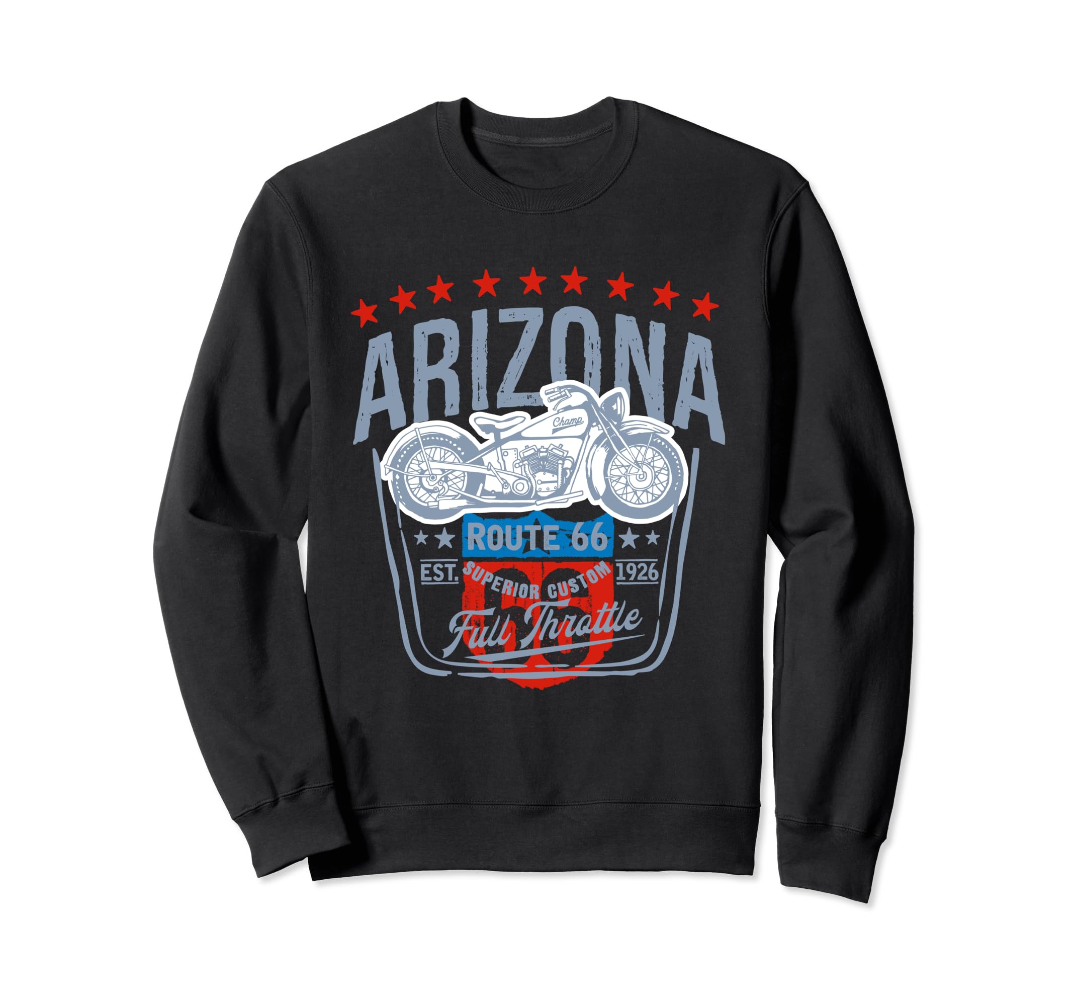 Route 66 Arizona Motorcycle Sweatshirt - Aesthetic Graphic for Adults - T-Shirt, Sweatshirt, Hoodie