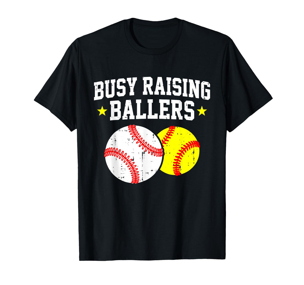 Baseball Softball Mom Busy Raising T-Shirt - Custom Art Print Men Women - T-Shirt, Sweatshirt, Hoodie