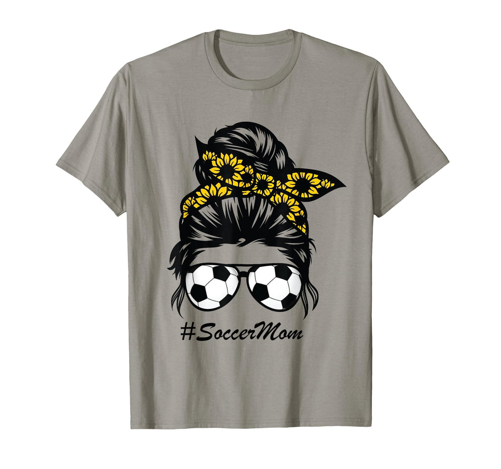 Soccer Mom Messy Hair Bun Life T-Shirt - Unique Graphic for Adults - T-Shirt, Sweatshirt, Hoodie