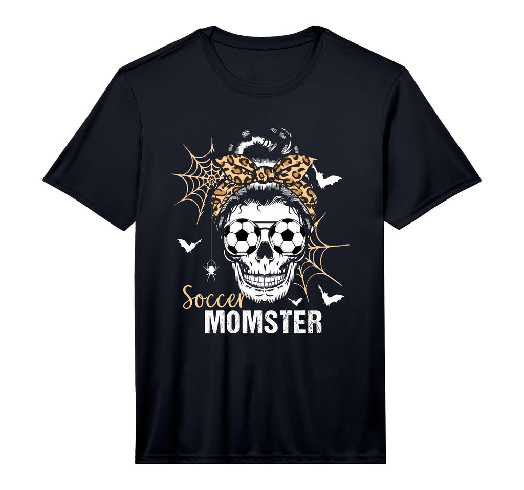 Mens Momster Soccer Mom Messy Bun Skull T-Shirt - Graphic Print for Adults - T-Shirt, Sweatshirt, Hoodie