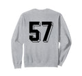 Number 57 Backside 80S 90S Team Sweatshirt - Graphic Print Men Women - T-Shirt, Sweatshirt, Hoodie