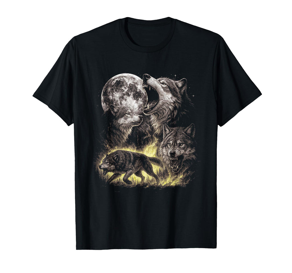 Wolf Animal Grunge Aesthetic 90S T-Shirt - Casual Everyday Wear Unisex - T-Shirt, Sweatshirt, Hoodie