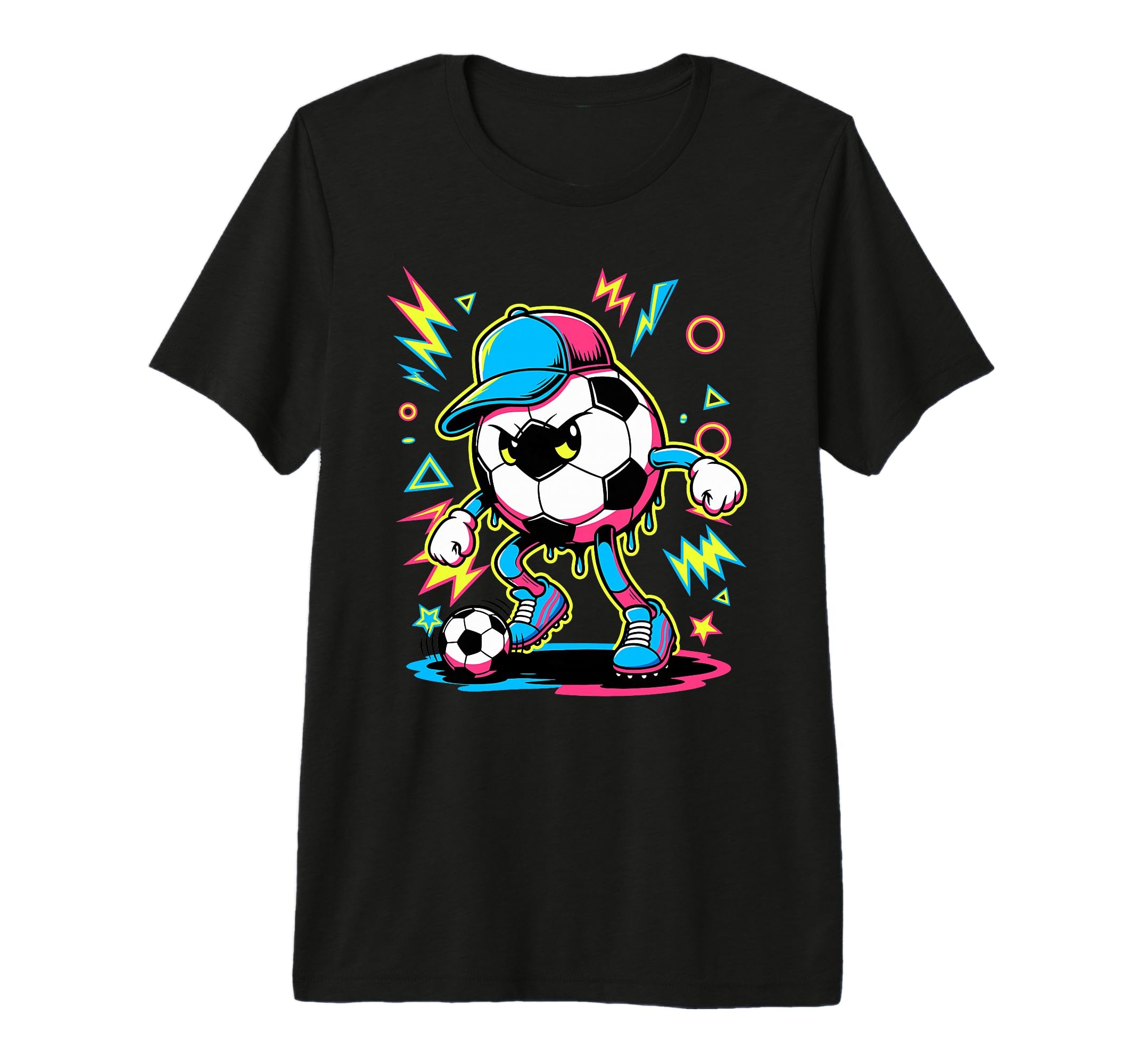 Arcade Soccer Ball Tri Blend T-Shirt - Trendy Graphic Unisex - T-Shirt, Sweatshirt, Hoodie