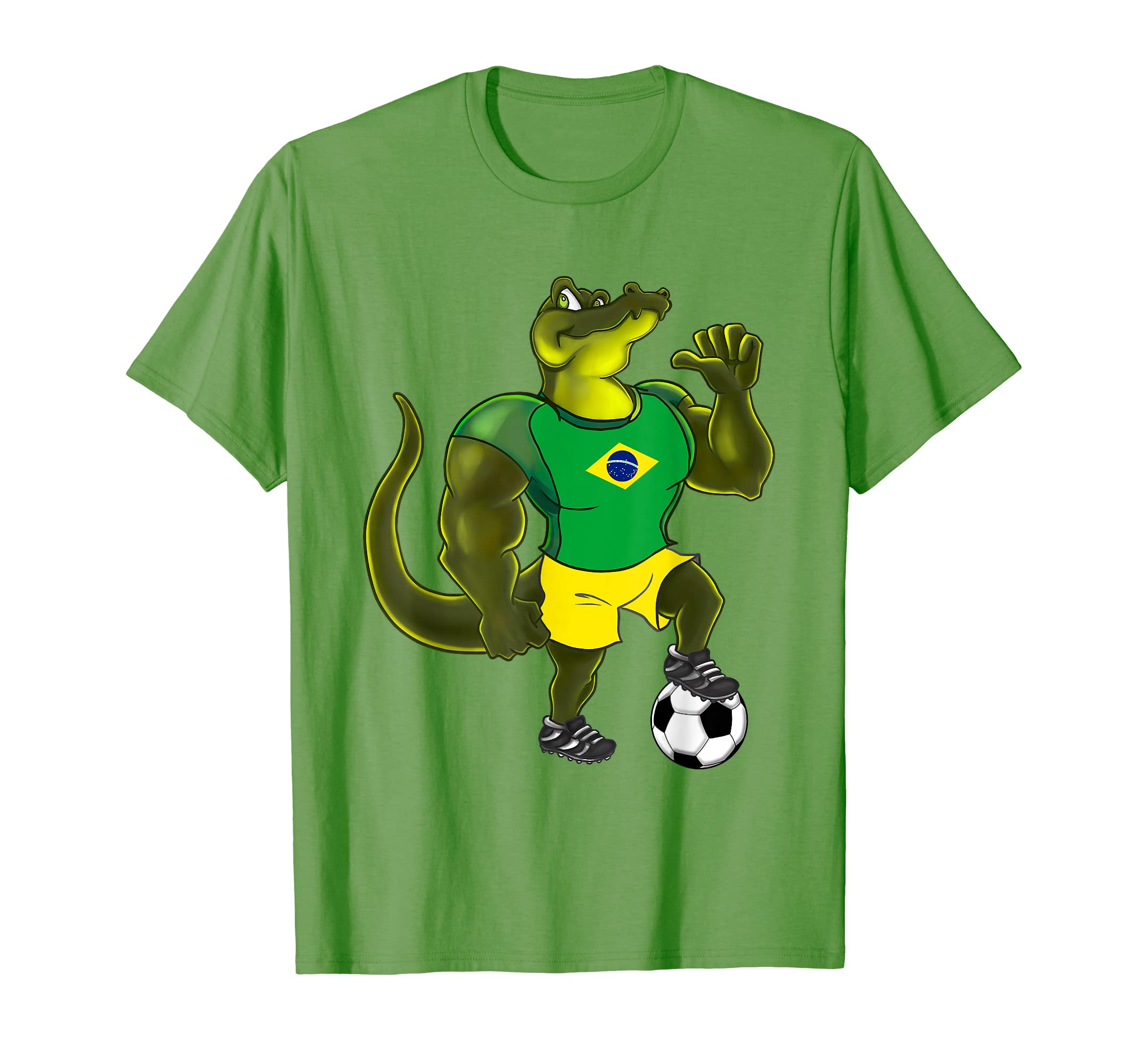 Funny Brazilian Crocodile Soccer T-Shirt - Streetwear Style for Adults - T-Shirt, Sweatshirt, Hoodie