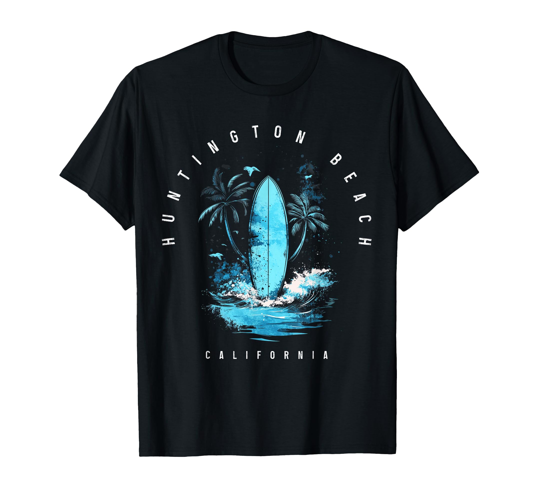 Huntington Beach California Surfing T-Shirt - Graphic Print for Adults - T-Shirt, Sweatshirt, Hoodie