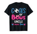 Goals Or Bows Uncle Gender Reveal Lover T-Shirt - Graphic Print for Adults - T-Shirt, Sweatshirt, Hoodie