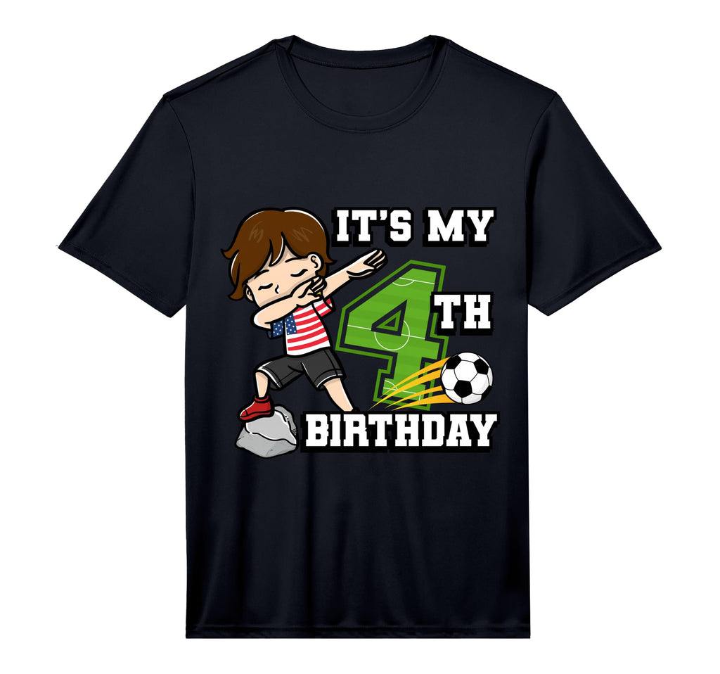 Soccer Its My 4Th Birthday American Flag T-Shirt - Streetwear Style Unisex - T-Shirt, Sweatshirt, Hoodie