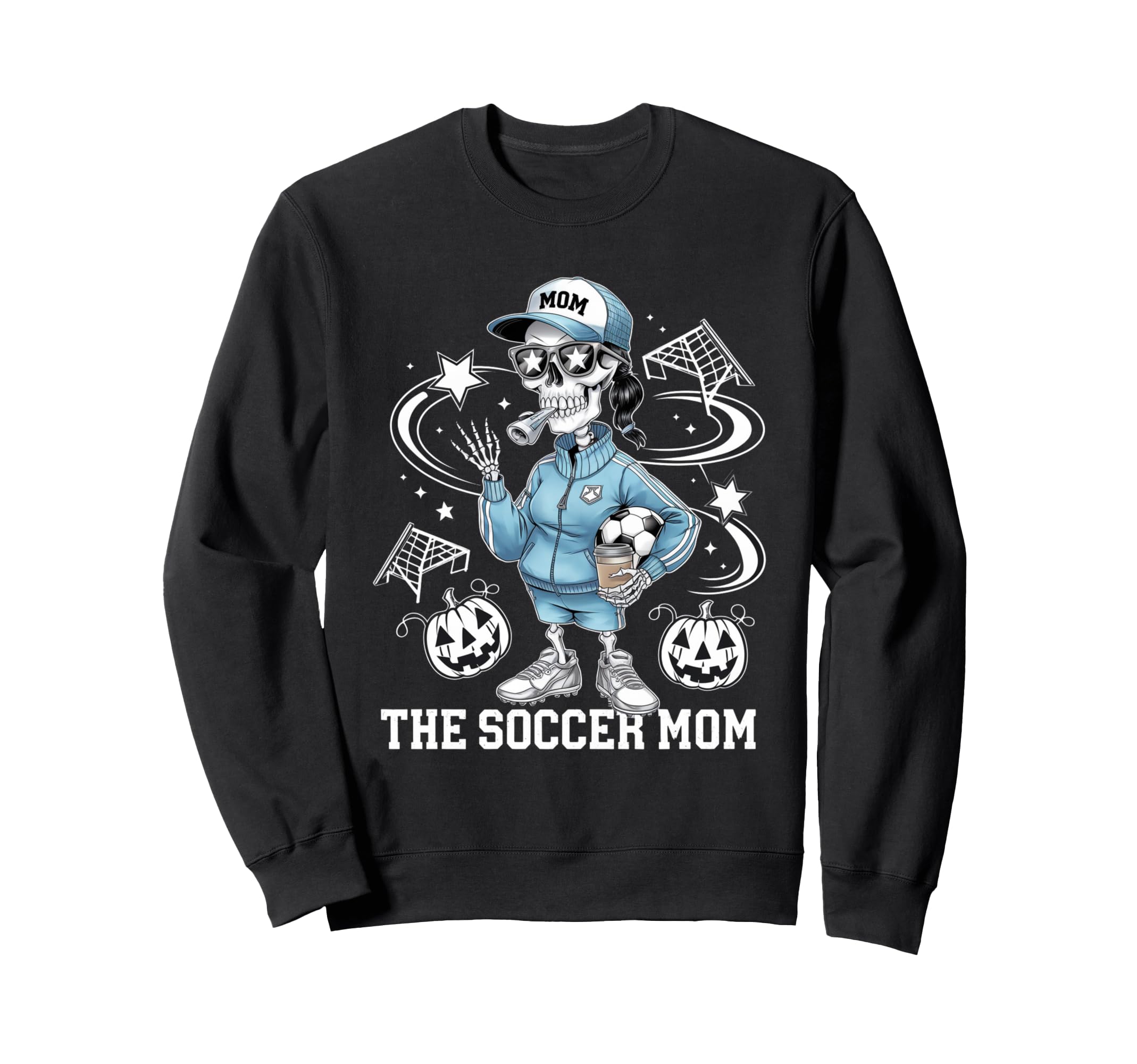 Soccer Mom Skeletton Halloween Sweatshirt - Trendy Graphic for Adults - T-Shirt, Sweatshirt, Hoodie