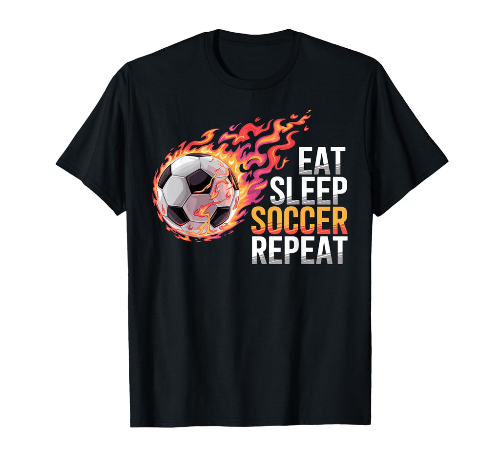 Eat Sleep Soccer Repet Goalie Player T-Shirt - Aesthetic Graphic Men Women - T-Shirt, Sweatshirt, Hoodie