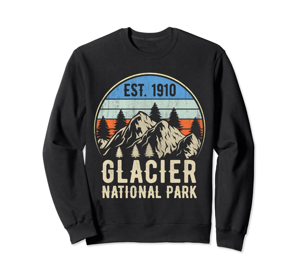 Glacier National Park Sunset Montana Sweatshirt - Aesthetic Graphic Unisex - T-Shirt, Sweatshirt, Hoodie