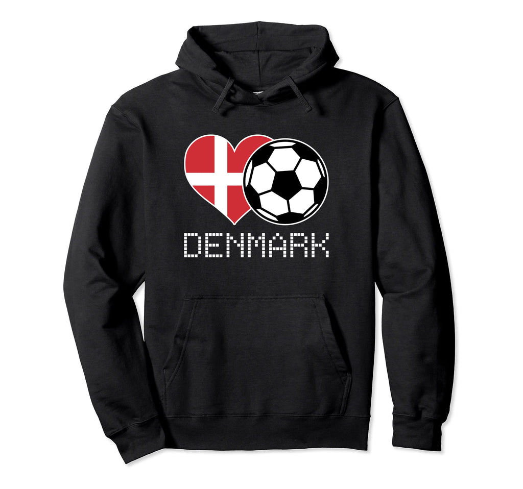 Denmark Soccer Danish Flag Love Country Hoodie - Minimalist Print Unisex - T-Shirt, Sweatshirt, Hoodie