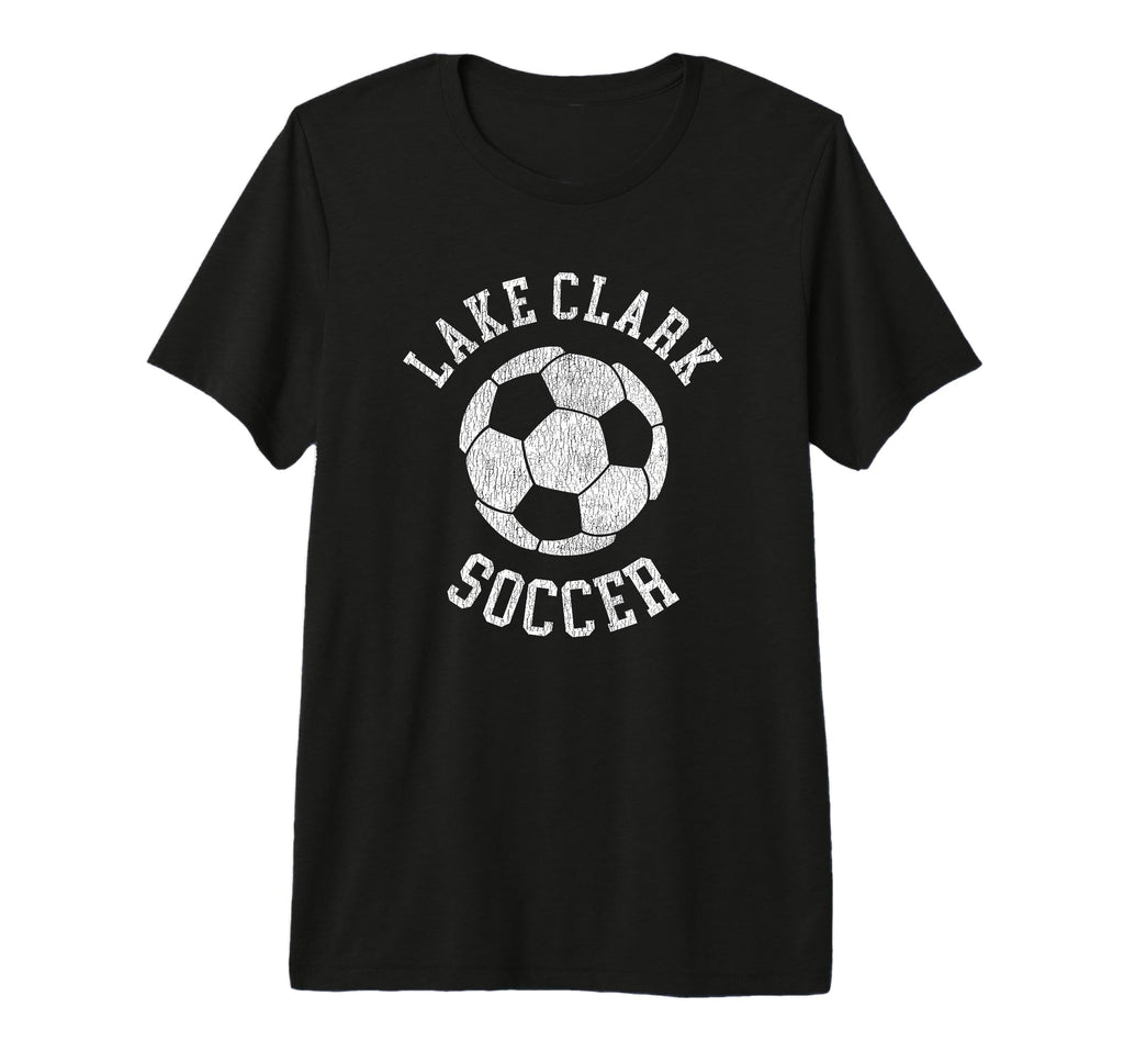 Lake Clark Soccer Distressed 90S Tri T-Shirt - Fun Novelty Design Unisex - T-Shirt, Sweatshirt, Hoodie