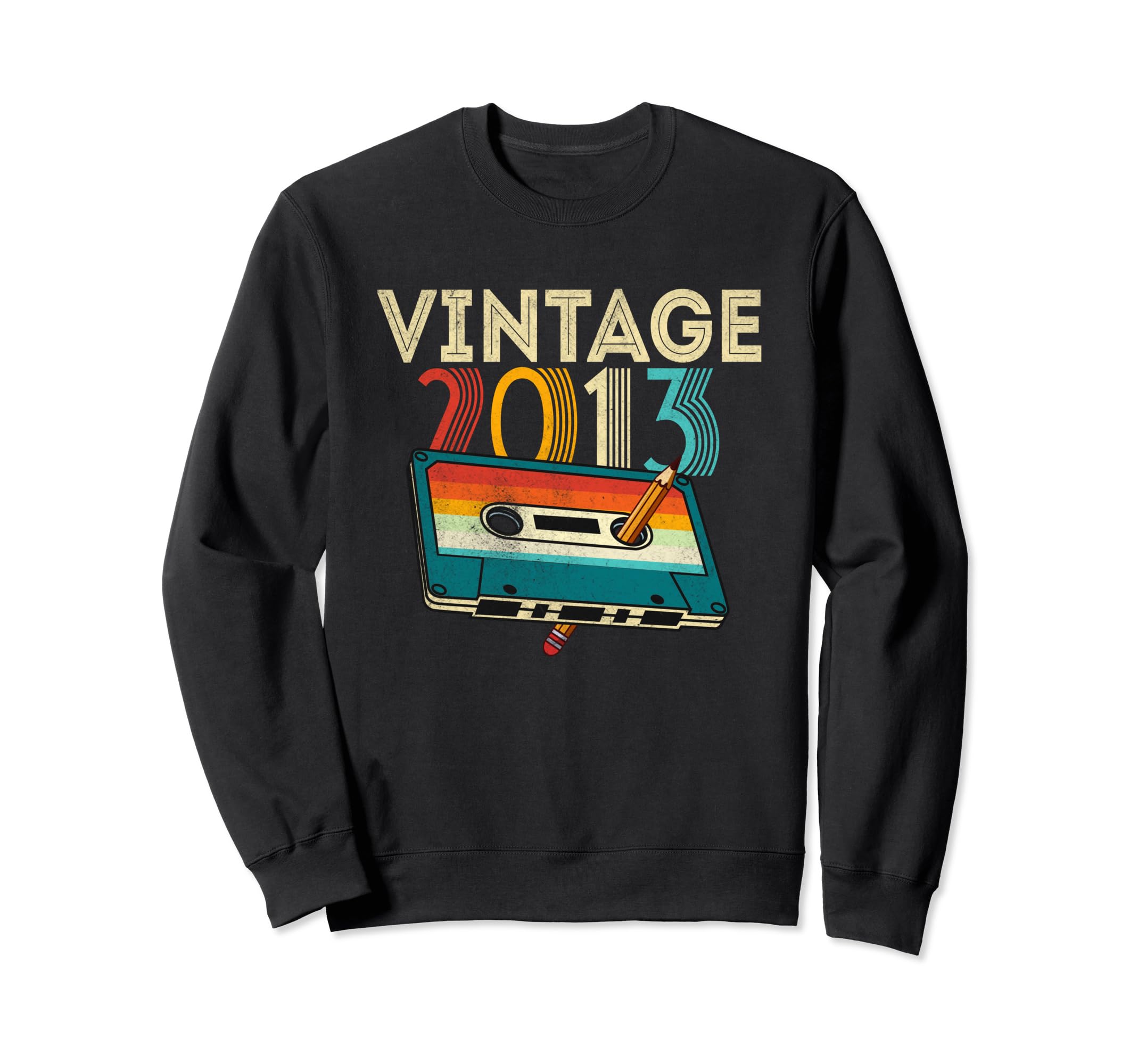 12 Year Old Gifts 2013 Cassette Sweatshirt - Custom Art Print for Adults - T-Shirt, Sweatshirt, Hoodie