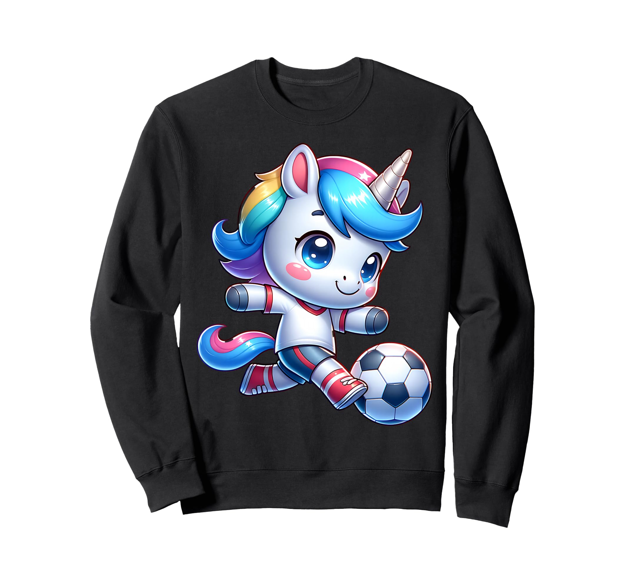 Footballer Unicorn Fans Soccer Sweatshirt - Custom Art Print for Adults - T-Shirt, Sweatshirt, Hoodie