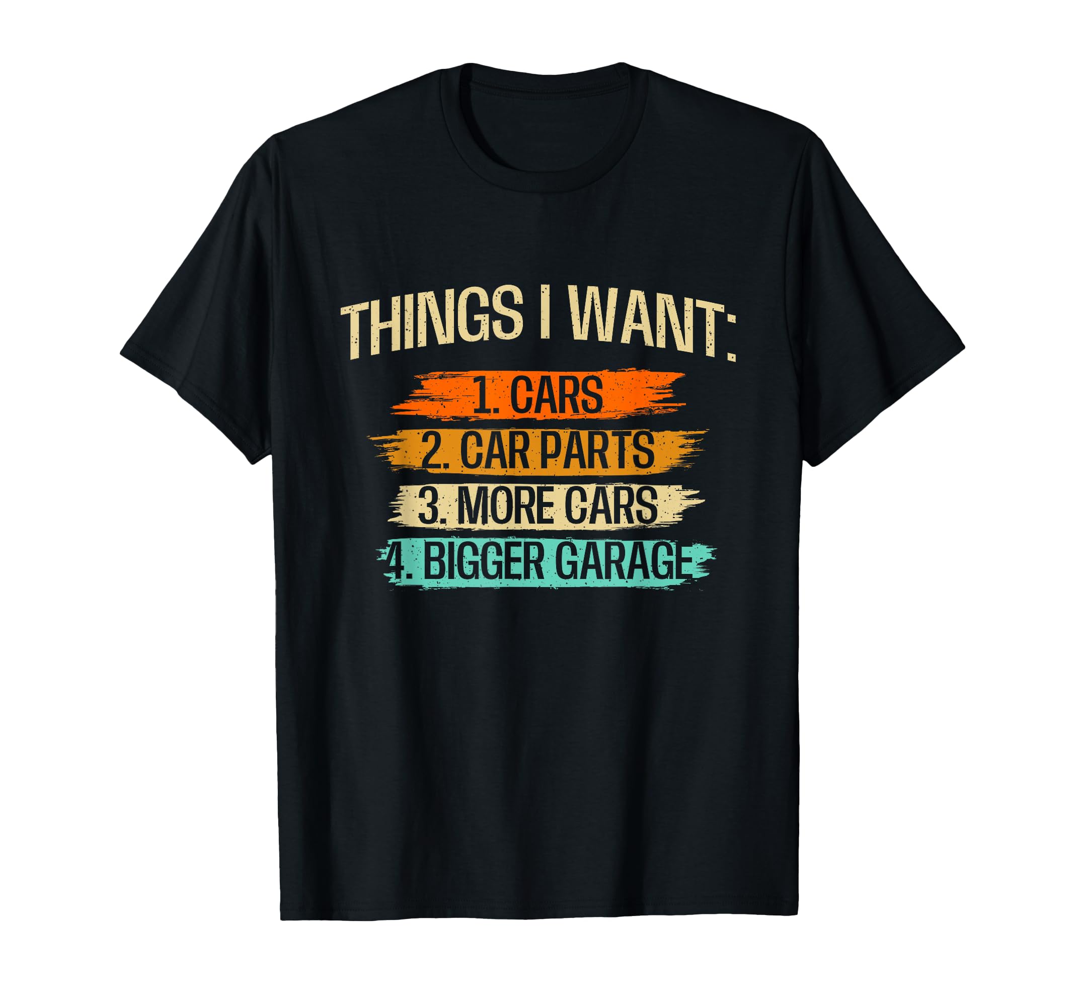 Things I Want Car Parts Enthusiast Auto T-Shirt - Graphic Print for Adults - T-Shirt, Sweatshirt, Hoodie