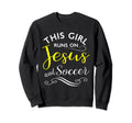 This Runs Jesus And Soccer Coach Sweatshirt - Minimalist Print for Adults - T-Shirt, Sweatshirt, Hoodie