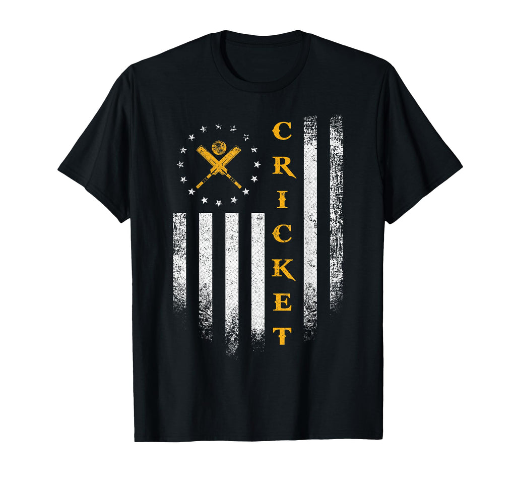 Usa American Flag Cricket Player Team T-Shirt - Trendy Graphic Unisex - T-Shirt, Sweatshirt, Hoodie