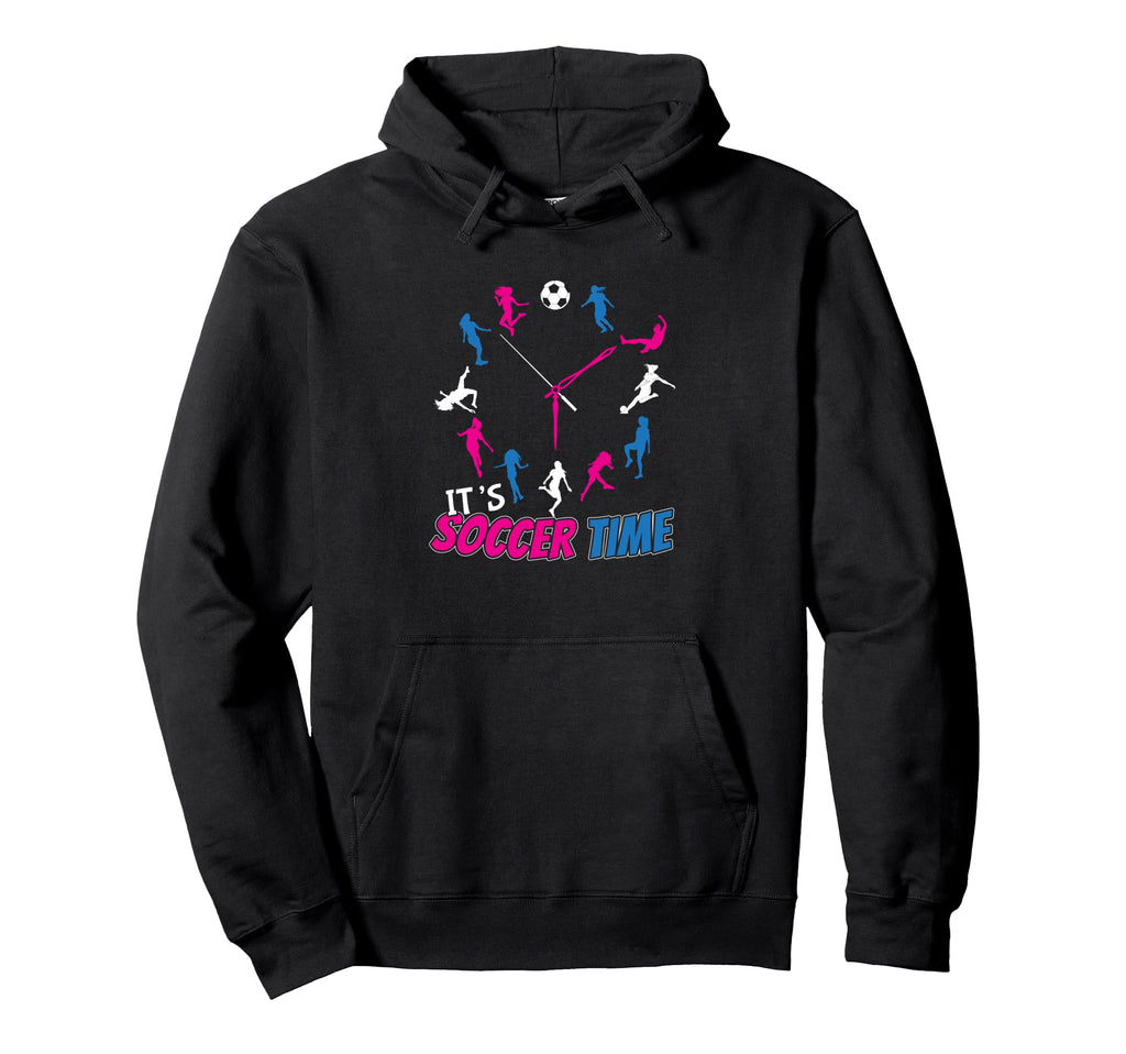 Soccer Time Clock Hoodie - Custom Art Print for Adults - T-Shirt, Sweatshirt, Hoodie