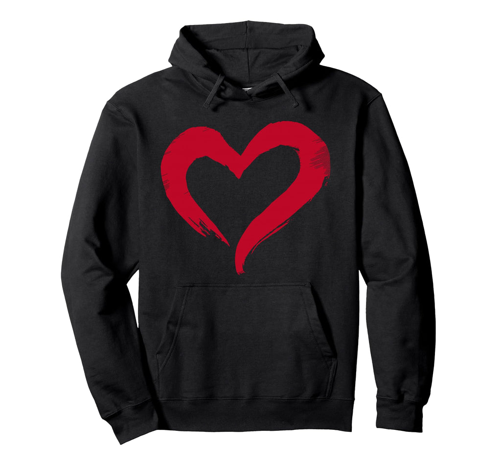 Valentines Day Heart Love Couple Hoodie - Custom Art Print Men Women - T-Shirt, Sweatshirt, Hoodie