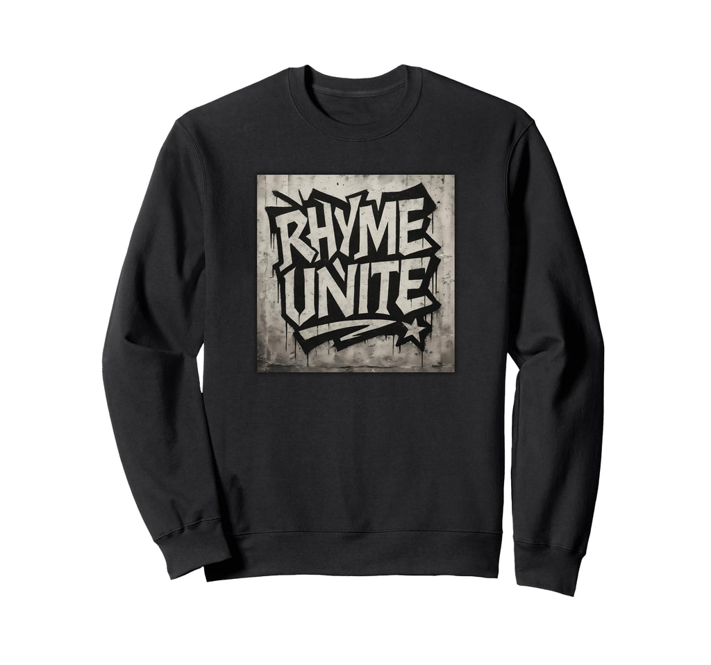 Rhyme Unite Graffiti Tribute Hip Hop Sweatshirt - Aesthetic Graphic Unisex - T-Shirt, Sweatshirt, Hoodie