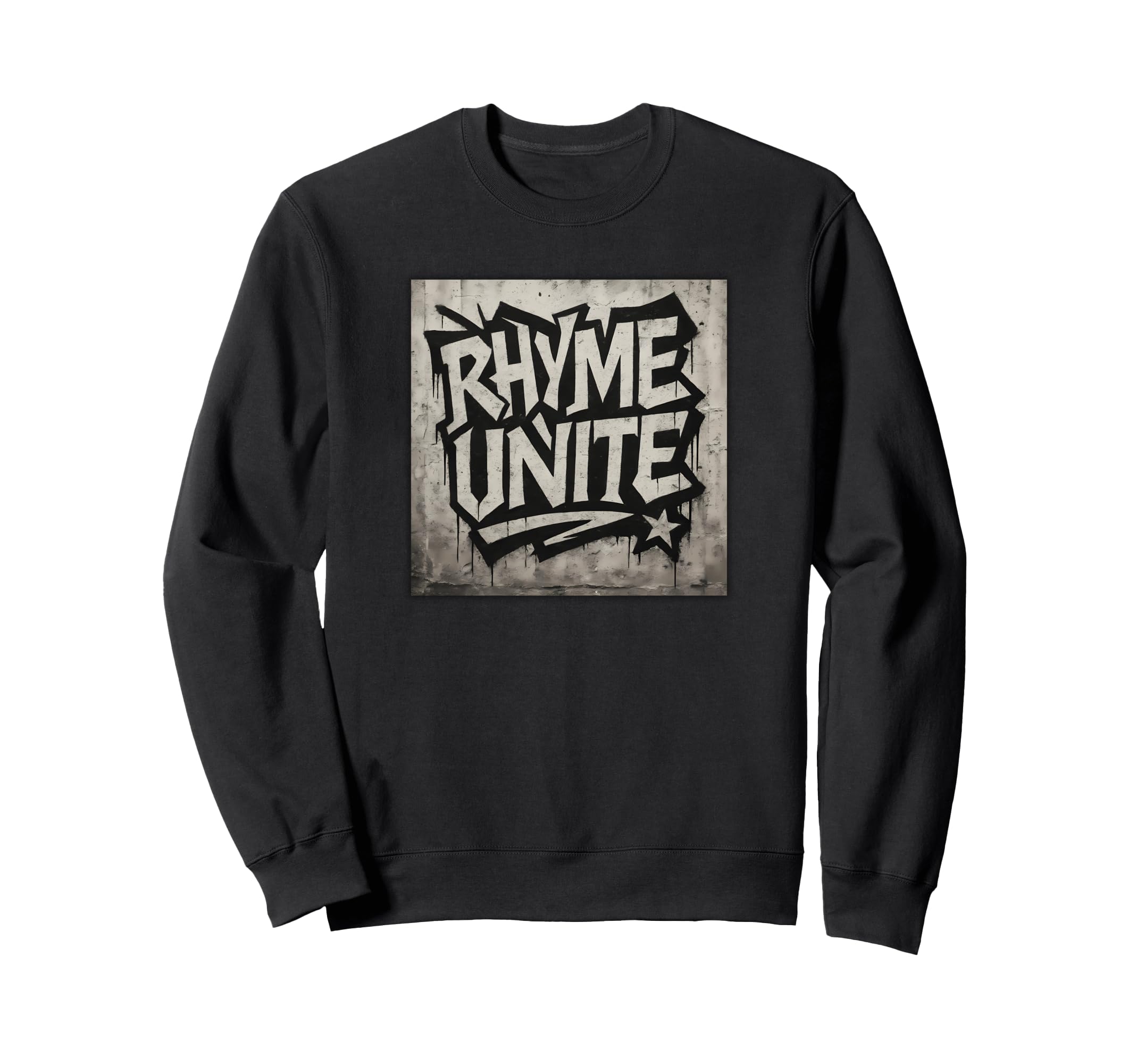 Rhyme Unite Graffiti Tribute Hip Hop Sweatshirt - Aesthetic Graphic Unisex - T-Shirt, Sweatshirt, Hoodie