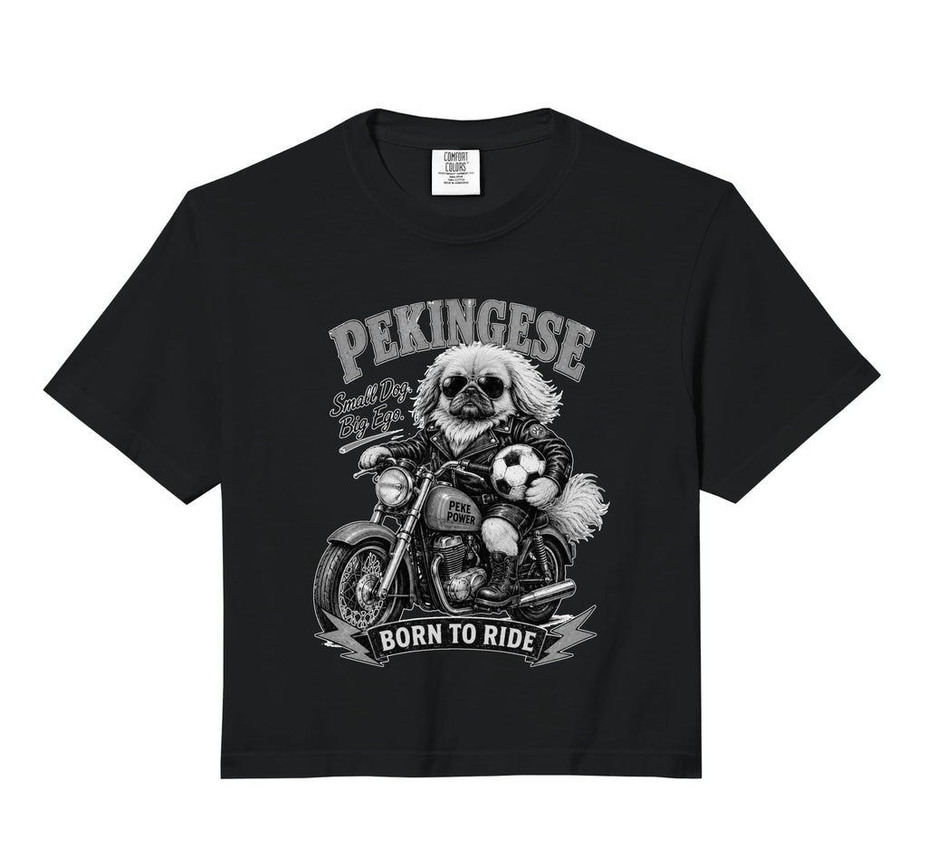 Pekingese Motorbike Love Footbal Sweatshirt - Aesthetic Graphic Unisex - T-Shirt, Sweatshirt, Hoodie
