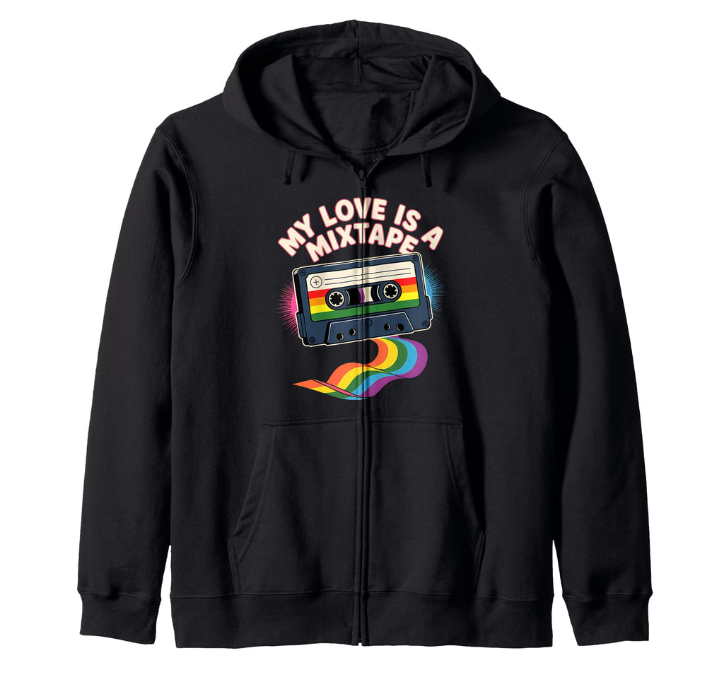 Lgbt Cassette Mixtape Lgbtqia Tees Gifts Hoodie - Custom Art Print Unisex - T-Shirt, Sweatshirt, Hoodie