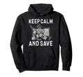 Ice Hockey Goalie Goalkeeper Keep Calm Hoodie - Aesthetic Graphic Unisex - T-Shirt, Sweatshirt, Hoodie