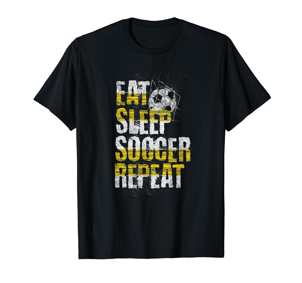 Eat Sleep Soccer Repeat Soccer Player T-Shirt - Unique Graphic for Adults - T-Shirt, Sweatshirt, Hoodie