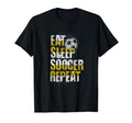Eat Sleep Soccer Repeat Soccer Player T-Shirt - Unique Graphic for Adults - T-Shirt, Sweatshirt, Hoodie