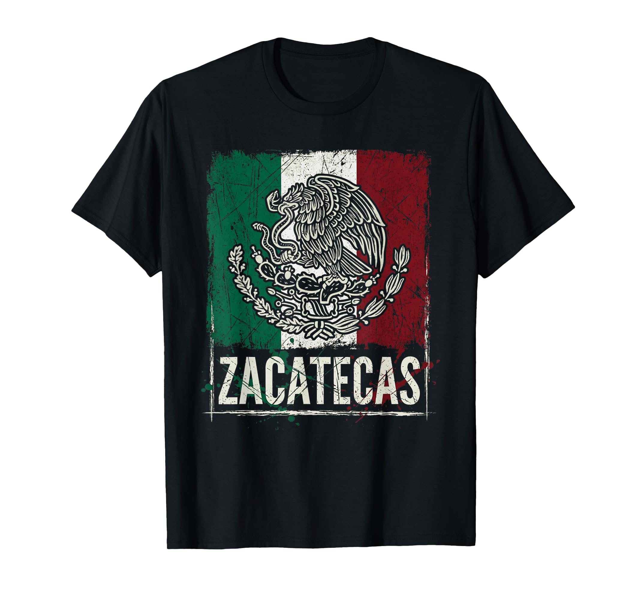 Zacatecas Mexico Flag Distressed T-Shirt - Streetwear Style Men Women - T-Shirt, Sweatshirt, Hoodie