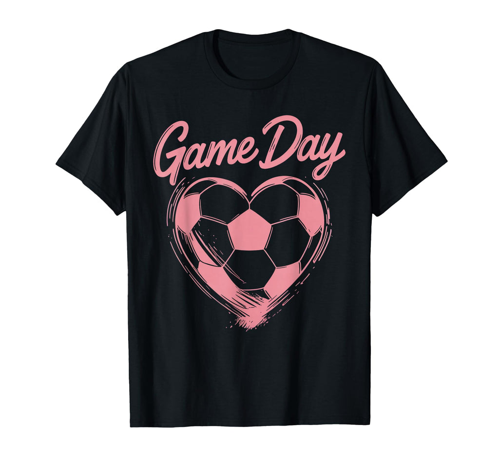 Womens Soccer Game Day Ladies Heart T-Shirt - Custom Art Print Unisex - T-Shirt, Sweatshirt, Hoodie