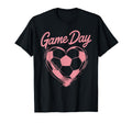 Womens Soccer Game Day Ladies Heart Soccer T-Shirt - Trendy Graphic Unisex - T-Shirt, Sweatshirt, Hoodie